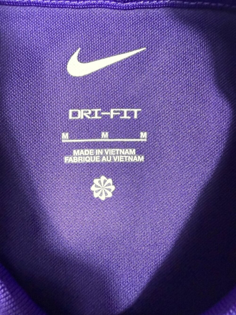 New Nike Dri-FIT Polo Shirt Women's Medium Purple Striped Football FJ9573 546 - Picture 5 of 14